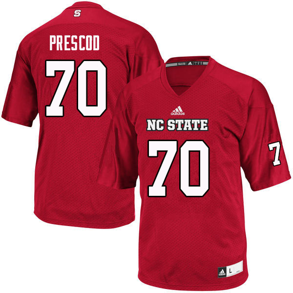 Men #70 Terronne Prescod NC State Wolfpack College Football Jerseys Sale-Red